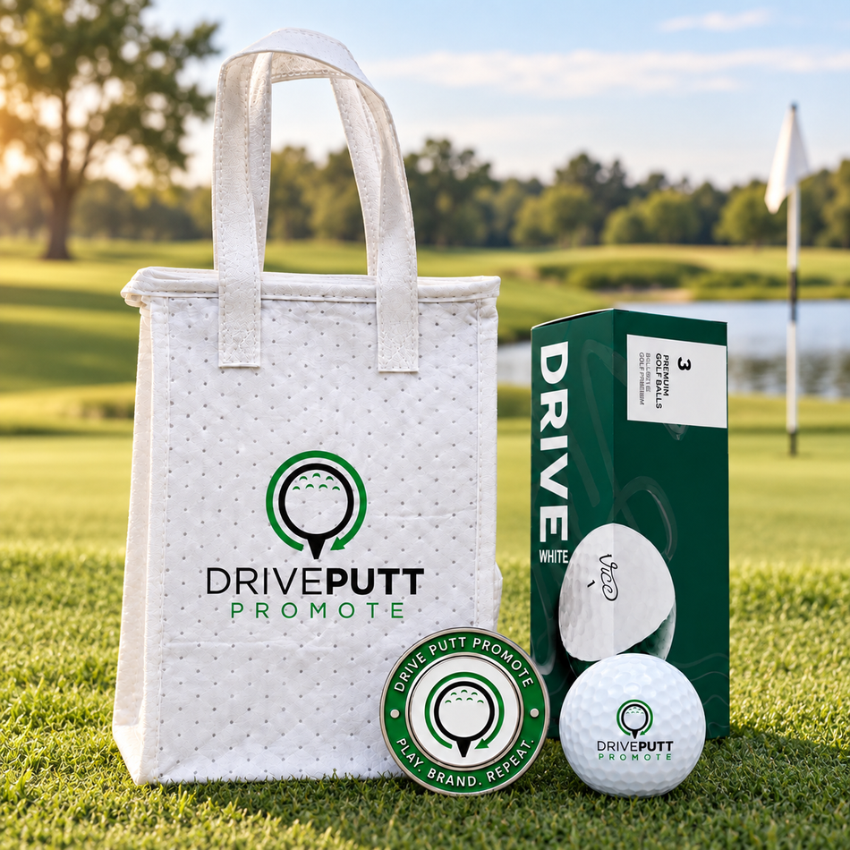 Custom Golf Outing Gift Package – Cooler Bag, Logo Golf Balls & Medallion Marker