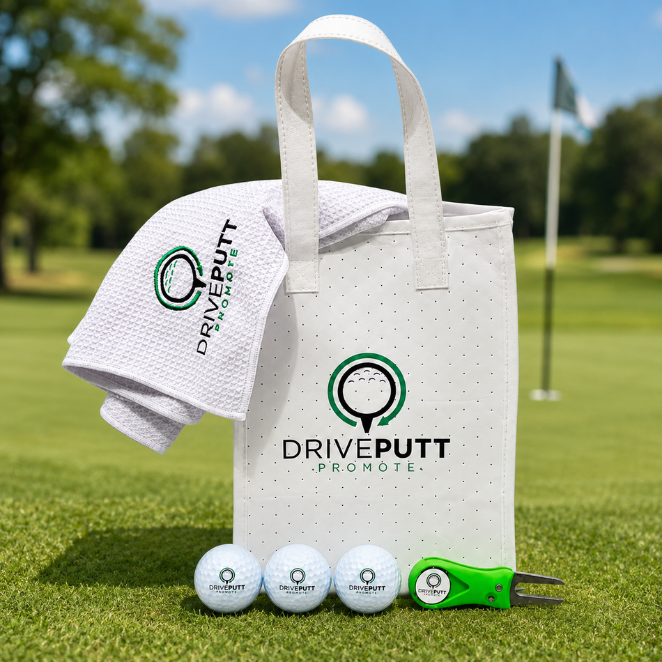Custom Golf Outing Gift Package – Cooler Bag, Logo Golf Balls, Towel, Divot Tool & Ball Marker
