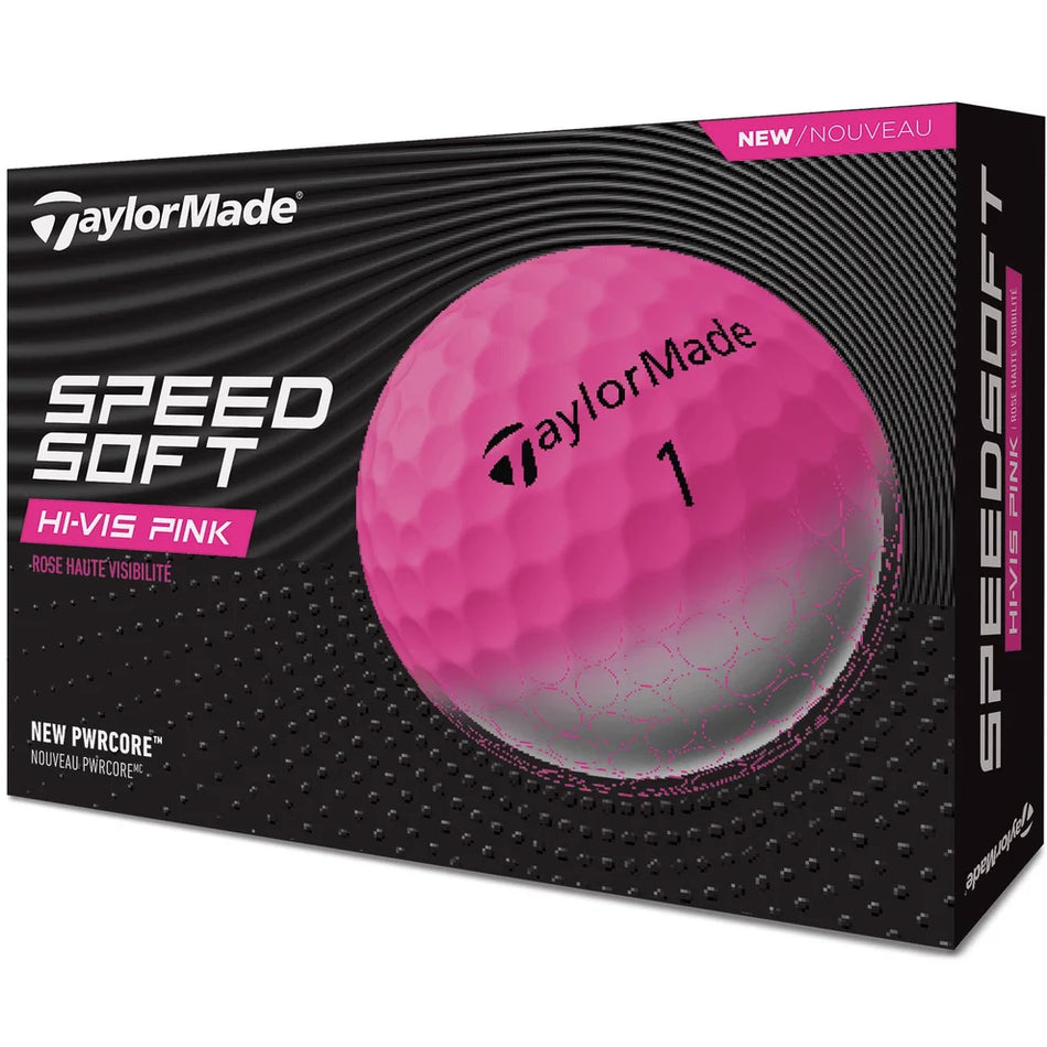 Taylormade SpeedSoft Custom Logo Golf Balls (Pink)
